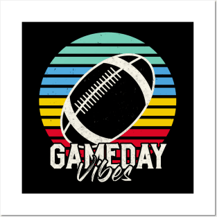 Gameday Vibes American Football Lover retro Posters and Art